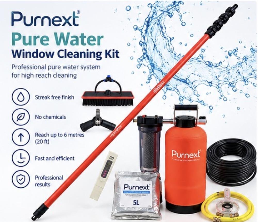 Purnext Osmose-Fensterreinigungsset (Reinstwasser)