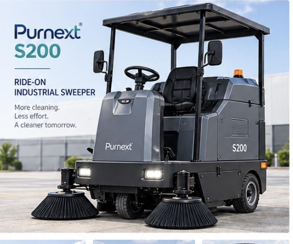 Purnext S200 Ride-On Industrial Sweeper