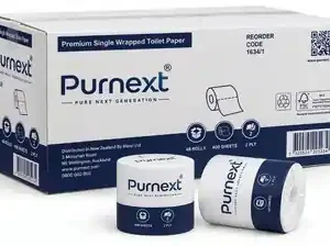 Purnext Soft & Clean individually wrapped bathroom tissue carton